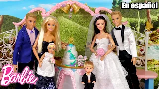 Familia Barbie y Ken y La Boda de Raquelle - Aventuras de Muñeca Bebe Barbie