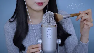 ASMR 블루예티 마이크 테스트🎙(제품 협찬👏🏻) 잡담, 브러슁, 👄소리, 단어반복, 탭핑🧡whispering, mic brushing, trigger words, etc