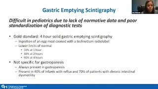 Dr. Jennifer Webster discusses clinical approaches to pediatric gastroparesis.