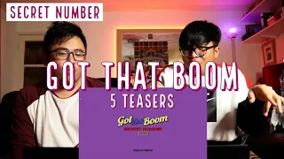 REACTION TO SECRET NUMBER "Got That Boom" ALL 5 TEASERS!