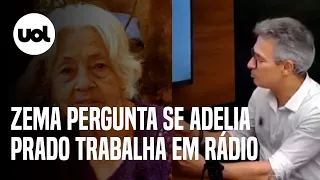 Romeu Zema pergunta se escritora Adélia Prado trabalha em rádio mineira