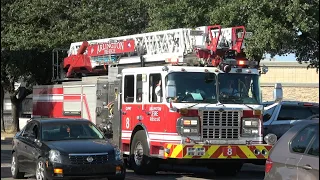 Screaming Q & Horns! Quint 8 & Squad 8 [Arlington Fire Department][TX] High Angle Rescue