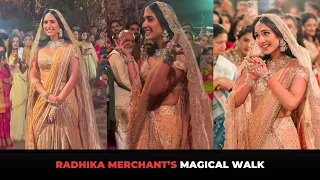 Radhika Merchant's Dreamy Haktakshar Walk to Anant Ambani | Anant Radhika Pre Wedding Event