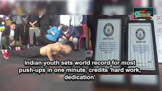 Indian youth sets world record for most push-ups in one minute, credits 'hard work, dedication'