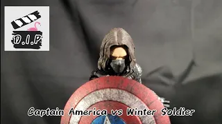 Captain America vs The Winter Soldier - Highway Fight Scene - Stop-Motion Recreation