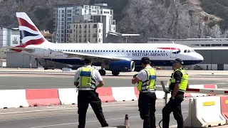 Incredible Road Crossing the Runway at Gibraltar Airport!