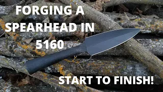 Let's Warm Up The Shop - Forging a Traditional Spear Head in 5160