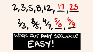 EASY WAY to work out Sequences - Maths Tips and tricks