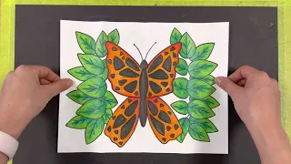 Monarch Butterfly Folding Surprise | Dibujo Sorpresa de Mariposa