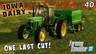 Squeezing in a 3rd cut of hay before winter! - IOWA DAIRY UMRV EP40 - FS22