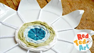 Paper Plate Weaving Flower - Easy Weaving Projects for Kids