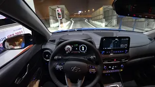 2021 Hyundai KONA facelift 1.6 T-GDi POV night drive