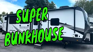 NEW 2023 FOREST RIVER ROCKWOOD SIGNATURE 8336BH TRAVEL TRAILER BUNK HOUSE Dodd RV WALKTHROUGH BEDS