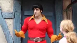 11 year old Girl challenges Gaston to arm wrestle and wins!