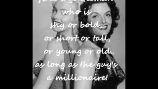 Marilyn Monroe and Jane Russell - Two little girls from little rock with lyrics