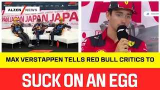 Max Verstappen tells Red Bull critics to 'suck on an egg' after dominant pole in Japan