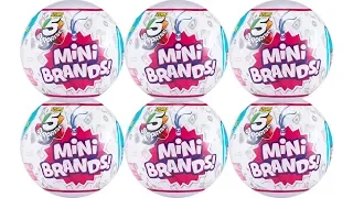 Zuru 5 Surprise Mini Brands Blind Box Unboxing Toy Review Mini Doll Foods