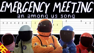 EMERGENCY MEETING An Among Us Song [by Random Encounters] (Easy Guitar Tabs Tutorial)