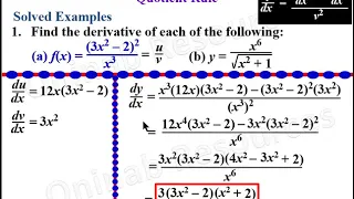 Quotient Rule for Differentiation