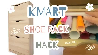 Organizing My Cricut Vinyl Mess with a Kmart Shoe Rack | Vinyl Storage Solution