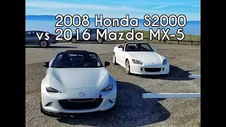 2008 Honda S2000 vs 2016 Mazda MX-5 Miata Club - Head to Head Review!