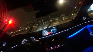 [4k] YOU drive the NEW BMW 540i xDrive G30 POV in Stockholm Sweden during rain in the NIGHT nice LED