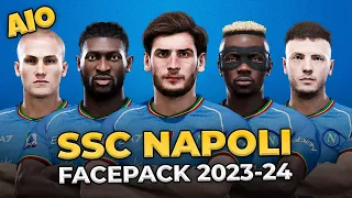 SSC Napoli Facepack Season 2023/24 - Sider and Cpk - Football Life 2023 and PES 2021