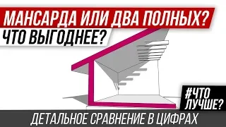 👍Дом с мансардой или двухэтажный дом? Мансарда или полноценный этаж? Что выгоднее?