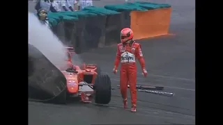 Michael Schumacher Crashes in FP4 - 2004 Brazilian GP