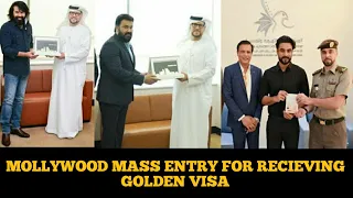 Mammootty Mohanlal and Tovino Thomas recieving Golden Visa | Mass Entries from Mollywood