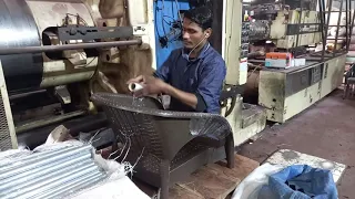 Plastic Chair making on Injection Molding Machine | Interesting Process of Chair making in Factory