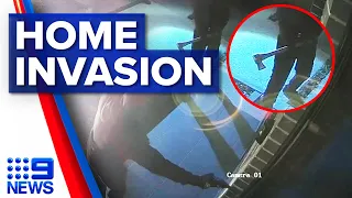 Terrifying vision of home invasion in Victoria | 9 News Australia