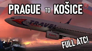 ✈️👨‍✈️ VATSIM Full Flight: Prague to Košice! | FULL ATC! | PMDG Boeing 737-800 | MSFS