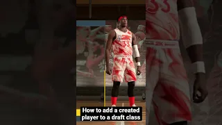 How to add a created player to your draft class on NBA 2K23 Next-gen #nba2k23 #shorts #gaming