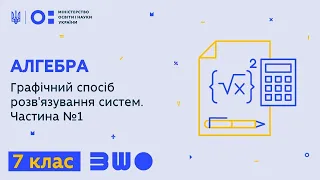 7 клас. Алгебра. Графічний спосіб розв'язування систем. Частина №1