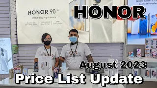 HONOR Price List Update August 2023, Honor 90 5G, Honor X9a, X8a, X7a, X6, Pad 8