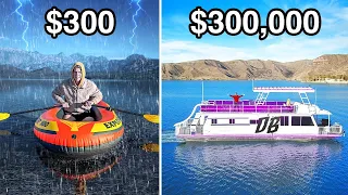 ¡Probando un equipo de supervivencia de $300 vs $300.000 en un Lago!