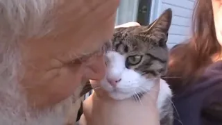 Angry Grandpa Kisses a Cat!