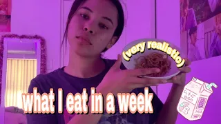 realistic what i eat in a week (South African teenager)