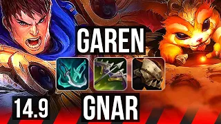 GAREN vs GNAR (TOP) | Comeback | EUW Master | 14.9