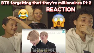 BTS forgetting that they're millionaires Pt 2 / FUNNY REACTION