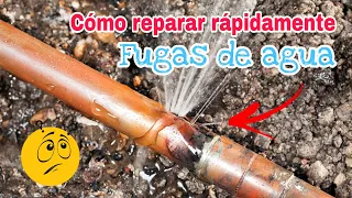 CÓMO REPARAR RÁPIDAMENTE UNA FUGA DE AGUA || 3 MÉTODOS DIFERENTES SIN CORTAR, SOLDAR...