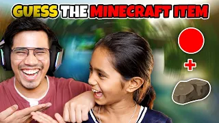 Guess The MINECRAFT Item By Emoji Challenge With My Sister ! 😂 (FUNNY)