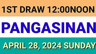 STL - PANGASINAN April 28, 2024 1ST DRAW RESULT