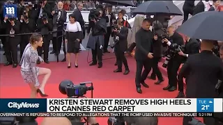 Kristen Stewart ditches heels on Cannes red carpet