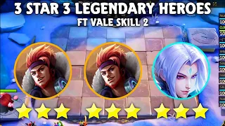 3 LEGENDARY HEROES FT VALE SKILL 2 | MAGIC CHESS MOBILE LEGENDS