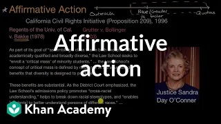 Affirmative action | Civil liberties and civil rights | US government and civics | Khan Academy