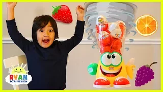 Ryan plays Crazy Blender Game with Kinder Surprise Eggs