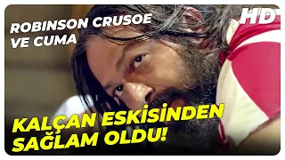 Robinson Crusoe ve Cuma - Robinson, Köpek Balığı Saldırısına Uğruyor! | Türk Komedi Filmi
