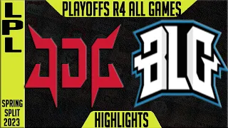 JDG vs BLG Highlights ALL GAMES | LPL Playoffs Spring 2023 Round 4 | JDG Esports vs Bilibili Gaming